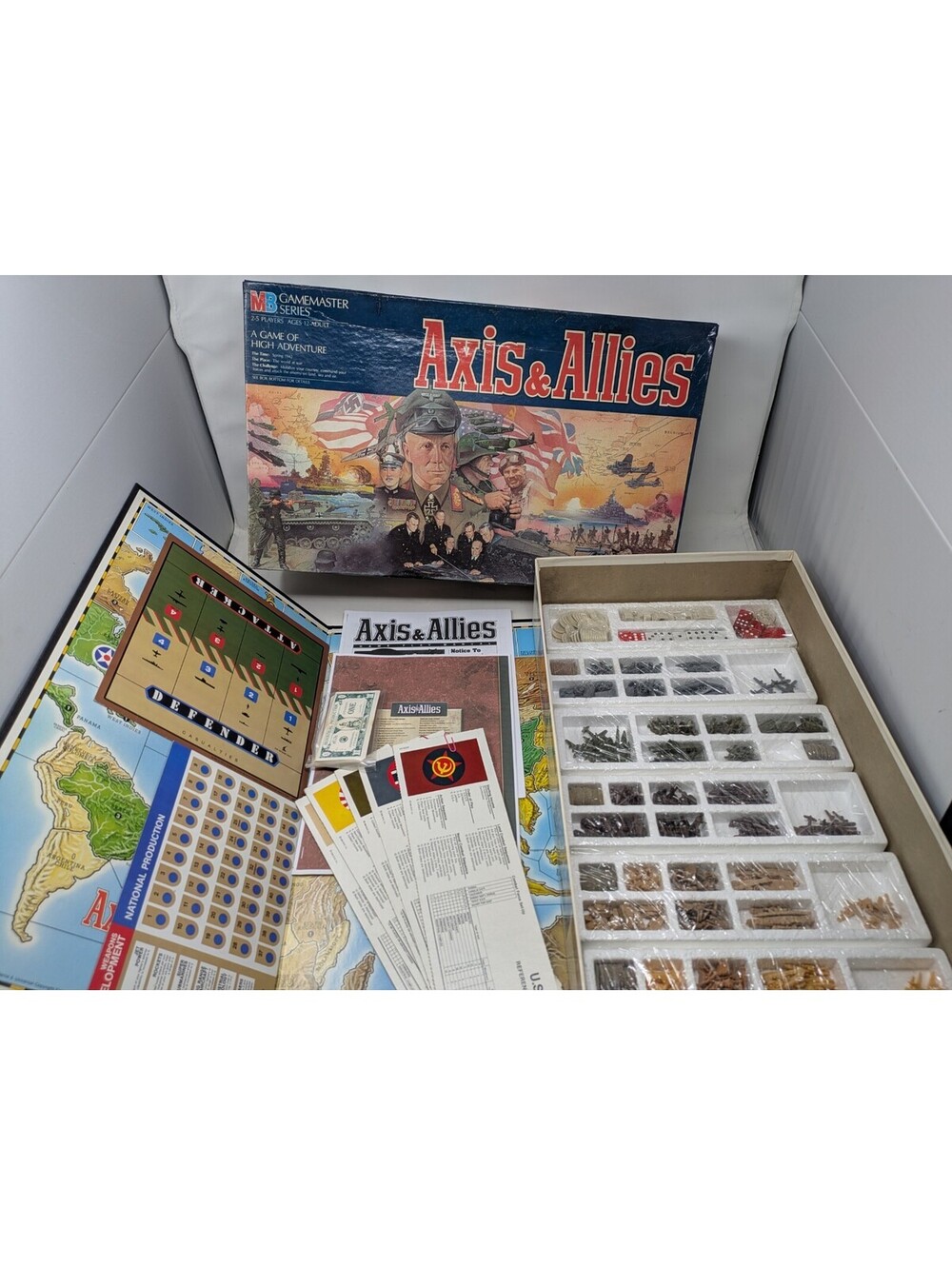 Vintage 1987 Milton Bradley ~ Axis & Allies ~ 1942 War Strategy Board Game WW2